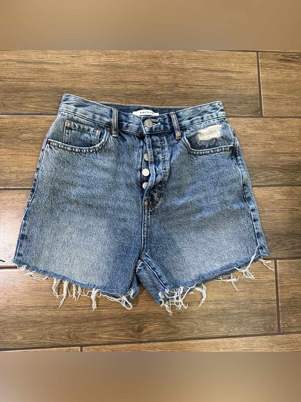 PacSun Women’s Denim High Rise Straight Shorts Blue Size 26